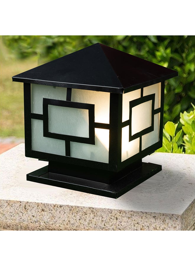 الروضة للإضاءة فانوس سور 1 لمبة | فانوس جداري للإضاءة الخارجية - اسود 20x20x20 سم - Image 2