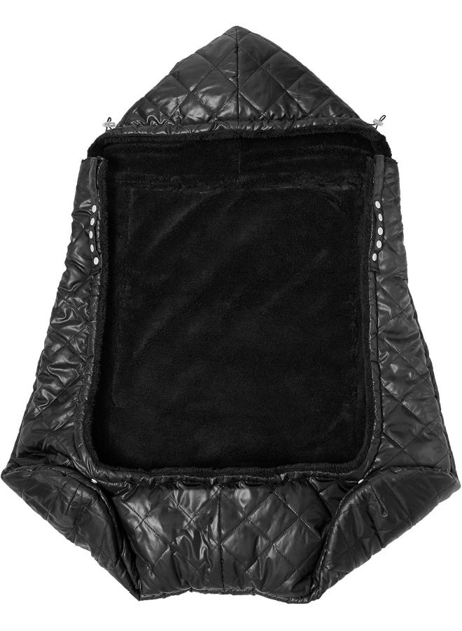 7 A.M. 7AM Enfant Baby Carrier Cover - K-Poncho Universal Fit Winter Ultra Soft Plush Lining, Water Repellent Bunting Bag with Adjustable Hood, Multifunctional Stroller & Car Seat Blanket Cover - Image 3