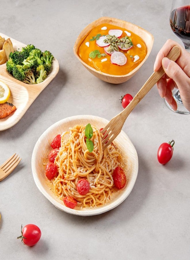 Restaurantware 8 Inch Disposable Bamboo Forks 100 Bamboo Forks- Sustainable Durable Bamboo Eating Forks For Picnics Birthdays Catered Events And Weddings - Image 5