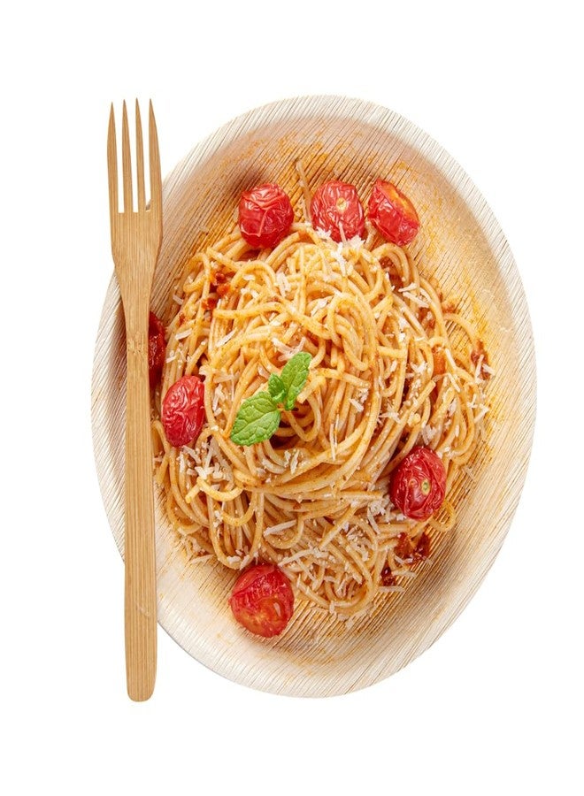 Restaurantware 8 Inch Disposable Bamboo Forks 100 Bamboo Forks- Sustainable Durable Bamboo Eating Forks For Picnics Birthdays Catered Events And Weddings - Image 1