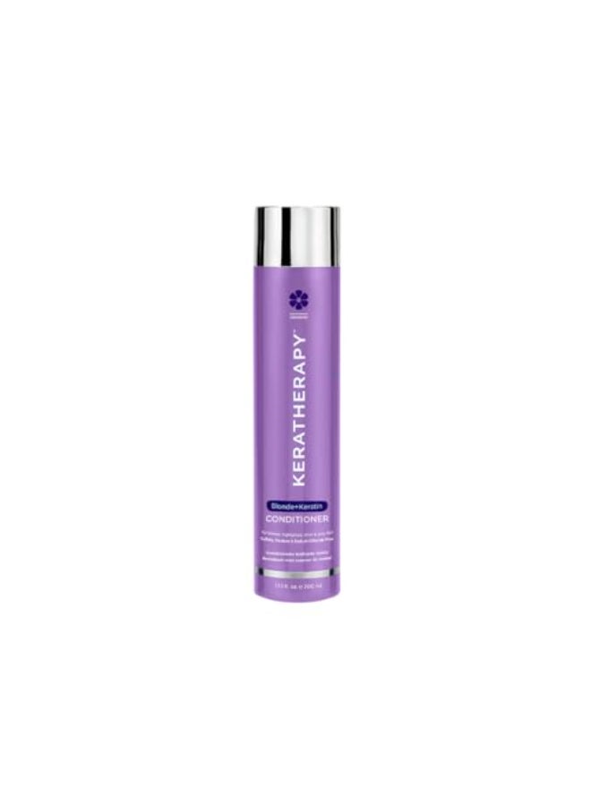 KERATHERAPY Keratin Infused Totally Blonde Violet Toning Conditioner 101 fl oz 300 ml Keratin Therapy Purple Conditioner for Blonde Hair Brassy Silver Highlighted Sulfate Paraben Free - Image 1