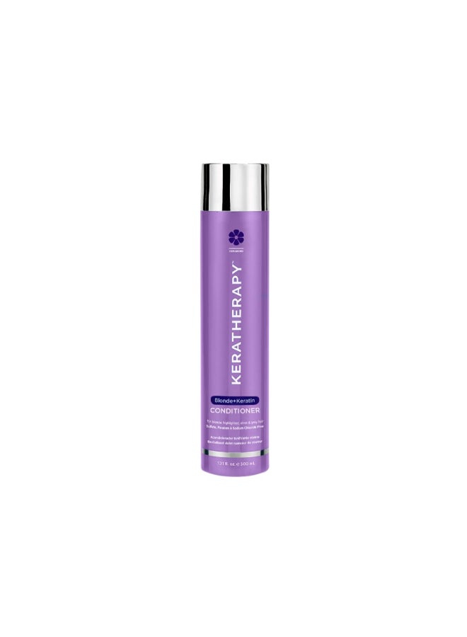 KERATHERAPY Keratin Infused Totally Blonde Violet Toning Conditioner 101 fl oz 300 ml Keratin Therapy Purple Conditioner for Blonde Hair Brassy Silver Highlighted Sulfate Paraben Free - Image 2