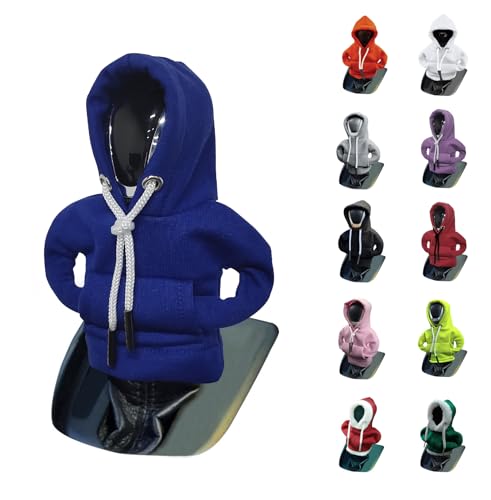 vvag Gear Shift Hoodie Hoodie Car Gear Shift Cover Car Shift Knob Hoodie Automotive Interior Accessories Universal Fit Knob Cover Gift Blue - Image 1