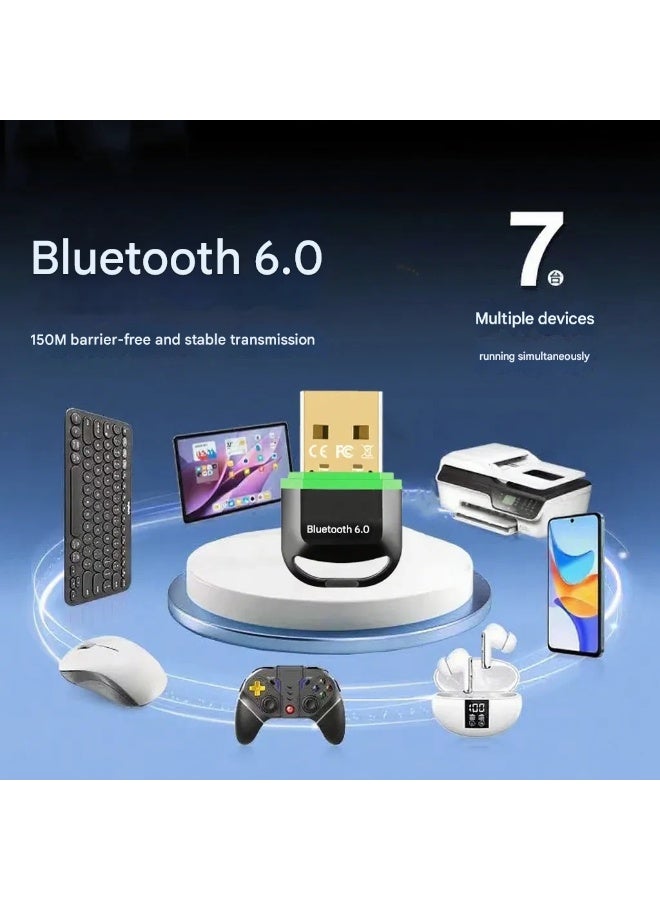 Orange Life Ultimate Bluetooth 6.0 & WiFi 6 USB Adapter | Dual-Band 2.4/5GHz High-Speed Wireless Dongle | Plug-and-Play for Windows/Linux | Connect 7 Devices Simultaneously - Image 3