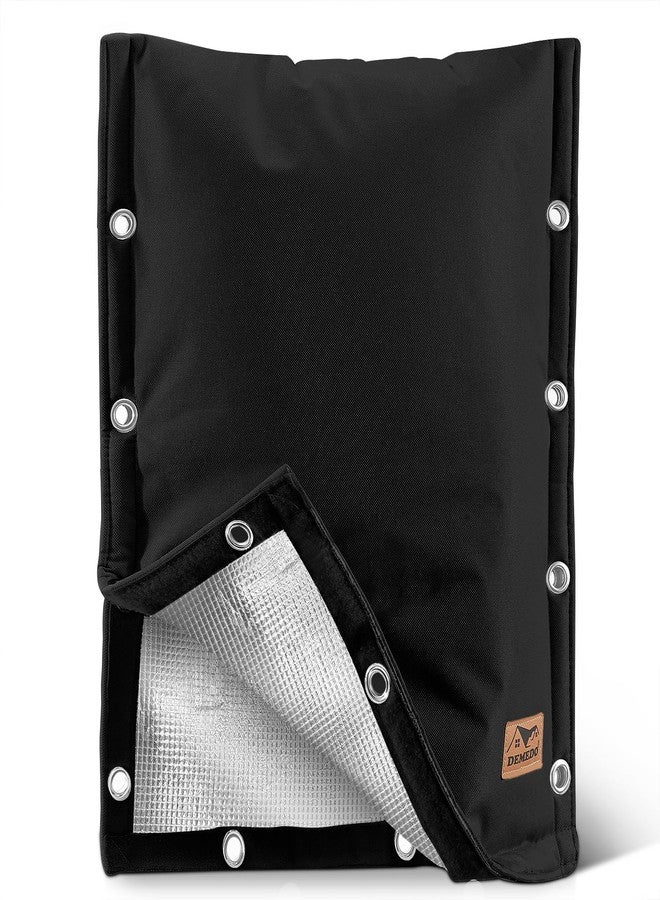 DEMEDO Backflow Preventer Insulation Cover - 3 Way Opening Pipe Insulation Cover for Irrigation Valve, Sprinkler Cover for Outside - Winter Freeze Protection Backflow Cover - 16" W x 20" H, Black - Image 1
