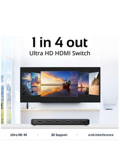 موسل موصل اتش دي ام أي سبليتر 1×4 بورت ترو 4K على 60هرتز 2.0V  - Image 4