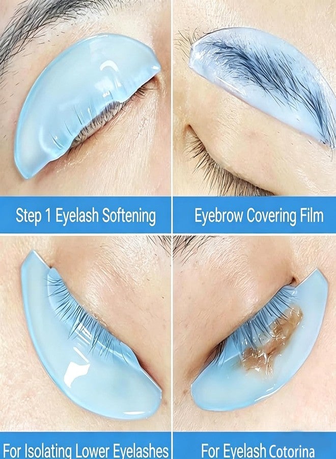 CZMZHFC Lash Lift Shields – Washable and Reusable Korean Super Sticky Flat Pads for Eyelash Perm, No.1 Lash Lift Softening Shields for Women Beauty, Pink (1 Pair Pink + 1 Pairs Blue) - Image 3