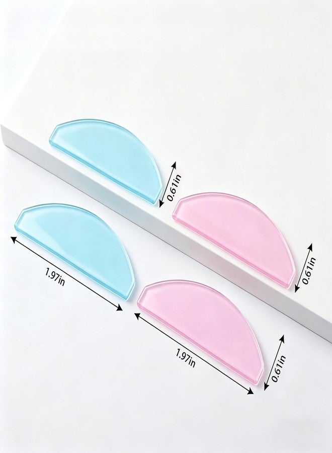 CZMZHFC Lash Lift Shields – Washable and Reusable Korean Super Sticky Flat Pads for Eyelash Perm, No.1 Lash Lift Softening Shields for Women Beauty, Pink (1 Pair Pink + 1 Pairs Blue) - Image 2