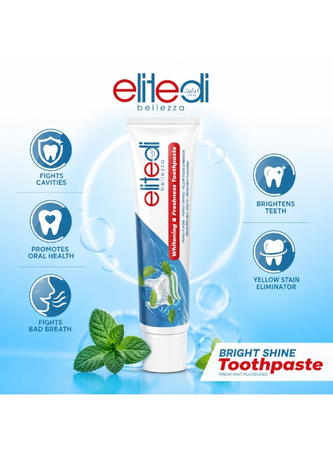 إيليت دي بليزا معجون أسنان للتبييض واللمعان – Elite di Bellezza – نكهة النعناع المنعش - Image 5