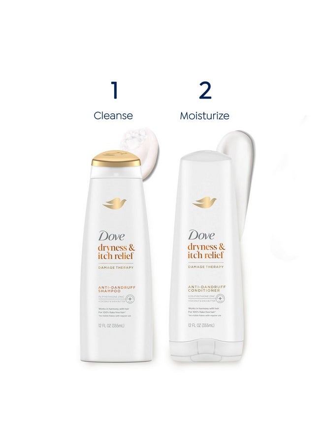Dove - Dermacare Scalp Anti Dandruff Shampoo Dryness And Itch Relief For Dry And Itchy Scalp Dry Scalp Treatment With Pyrithione Zinc 12 Fl Oz - Image 1