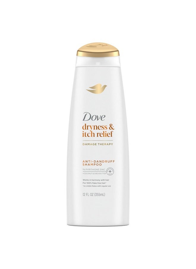 Dove - Dermacare Scalp Anti Dandruff Shampoo Dryness And Itch Relief For Dry And Itchy Scalp Dry Scalp Treatment With Pyrithione Zinc 12 Fl Oz - Image 1