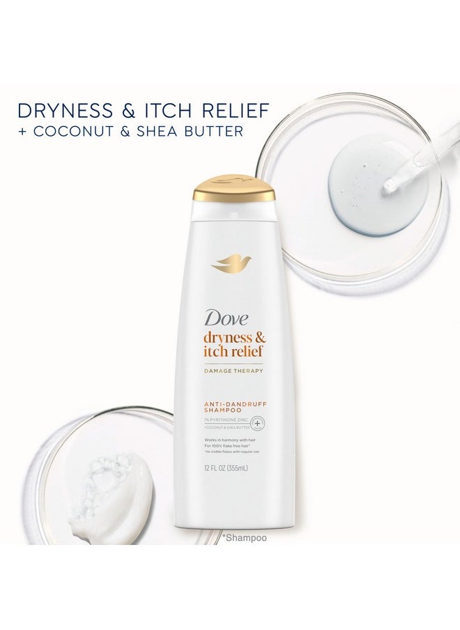 Dove - Dermacare Scalp Anti Dandruff Shampoo Dryness And Itch Relief For Dry And Itchy Scalp Dry Scalp Treatment With Pyrithione Zinc 12 Fl Oz - Image 1