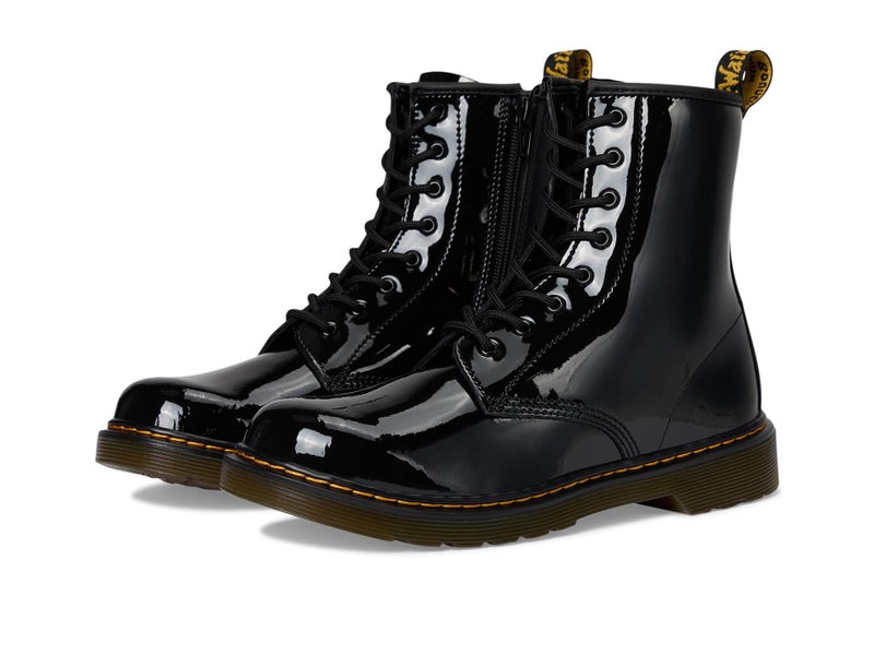 Dr Martens Dr. Martens Kid's Collection 1460 Youth Delaney Boot (Big Kid) Black Patent 5 UK (US 6 Big Kid) M - Image 1