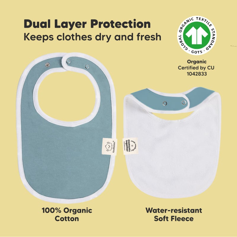 KeaBabies 8-Pack Organic Baby Bibs for Boys, Girls - Soft Cotton Drooling and Teething Baby Bibs, Baby Girl Bibs, Baby Boy Bibs, Baby Drool Bibs for Baby Girl, Boy, Newborn Infant Bibs (Daybreak) - Image 3