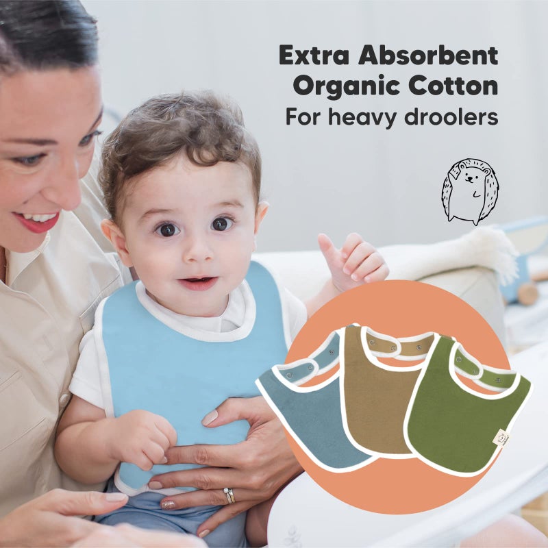 KeaBabies 8-Pack Organic Baby Bibs for Boys, Girls - Soft Cotton Drooling and Teething Baby Bibs, Baby Girl Bibs, Baby Boy Bibs, Baby Drool Bibs for Baby Girl, Boy, Newborn Infant Bibs (Daybreak) - Image 5