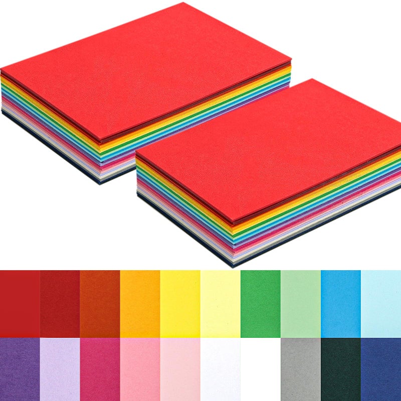 Nitelemn 100 Sheets Rainbow Colored Cardstock Index Card Blank Colorful Thick Paper 92LB/250gsm Cards Stock for Invitations, Postcards, Photos, DIY Crafts Greeting Card Making Scrapbook Supplies (5 x 7Inch) - Image 1
