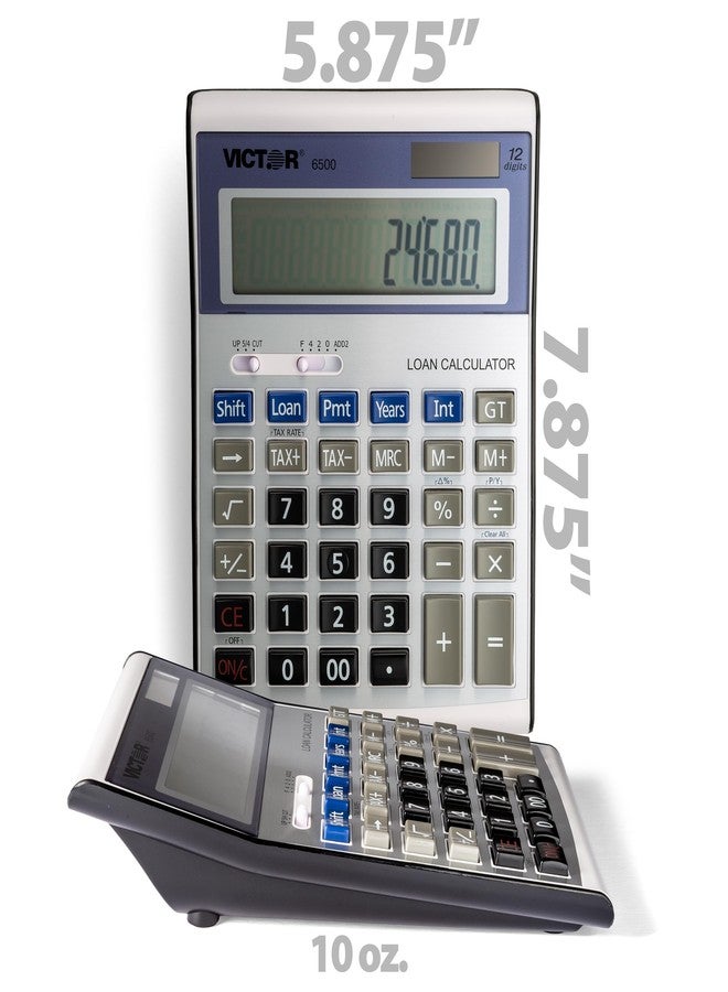 فيكتور آلة حاسبة قروض مكتبية من طراز Victor 6500 Executive، بشاشة LCD مكونة من 12 رقمًا - Image 3