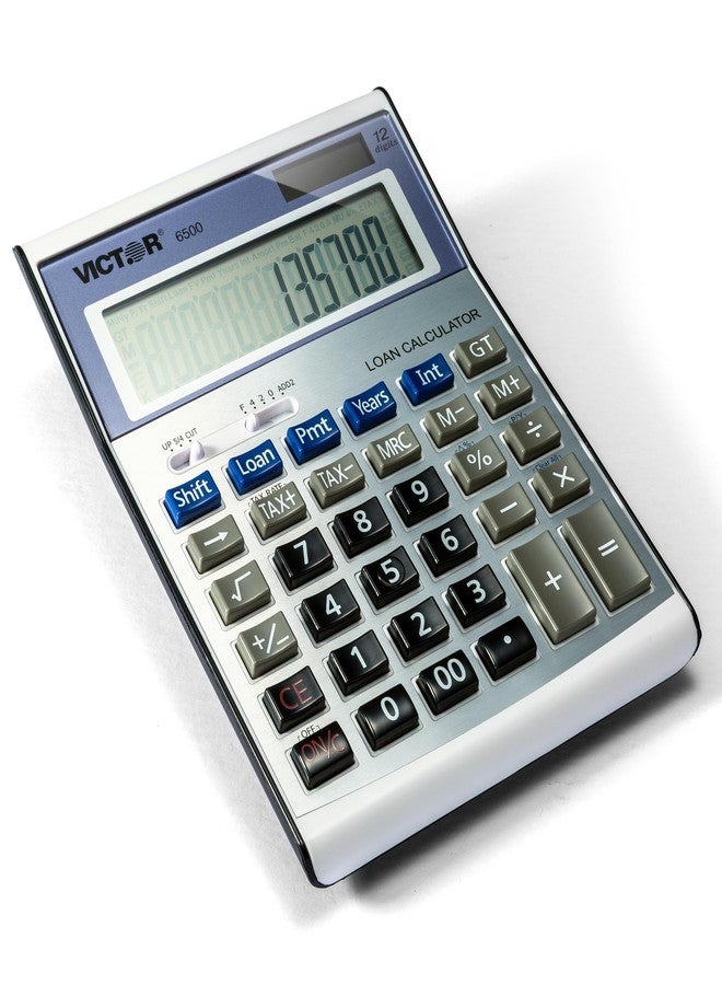 فيكتور آلة حاسبة قروض مكتبية من طراز Victor 6500 Executive، بشاشة LCD مكونة من 12 رقمًا - Image 1
