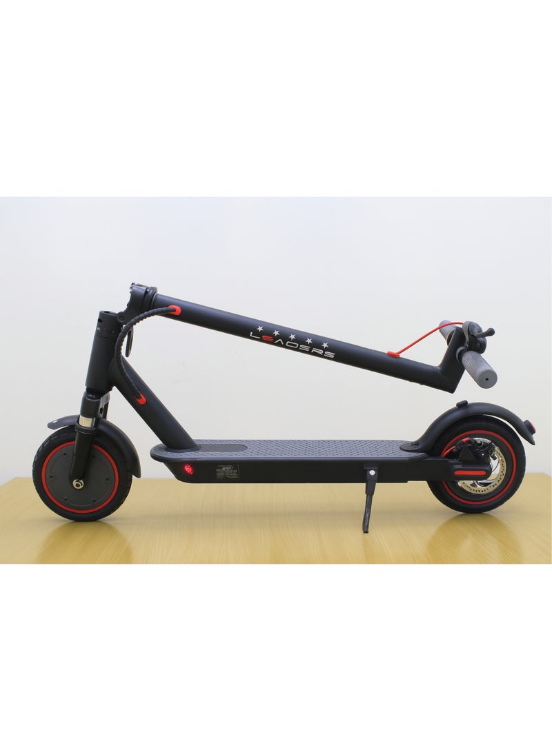 Leaders Smart Foldable Electric Scooter App Control Front Suspension LED Lighted Stand Disc Brake 350W 36V 6.6Ah Battery 30Kmph Speed 8.5 Inch Tire 140Kg Load Capacity - Image 5