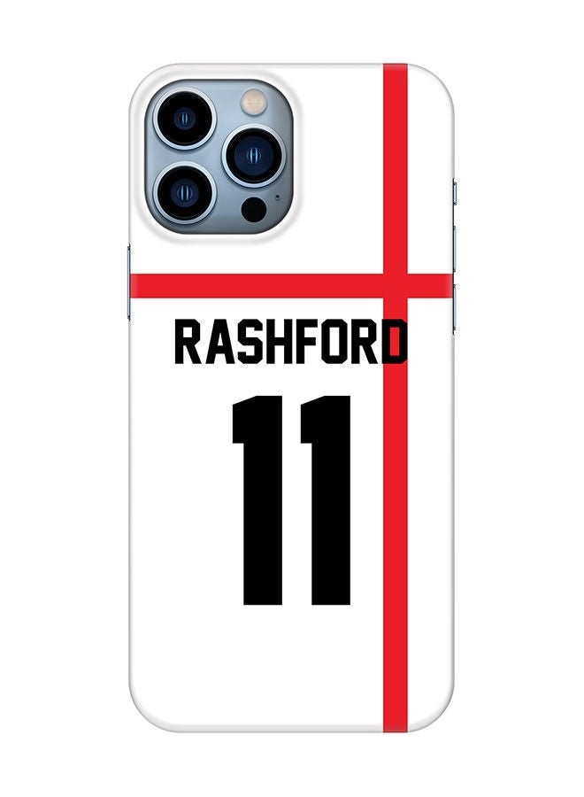 Stylizedd Slim Cover for Apple iPhone 14 Pro Max Case Snap Classic Series Mobile Cover Hard PC Shield Matte Finish Print -England-Player-Rashford - Image 1