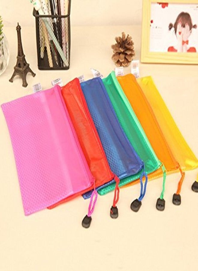 Shop Buzz Pack of 12 PVC Plastic Multi Purpose Pouch Return Gift for All Age Groups (Assorted Colours Size 24 x 12 cm) - Image 1