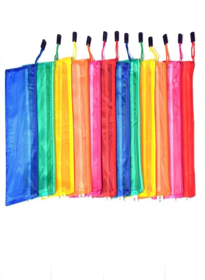 Shop Buzz Pack of 12 PVC Plastic Multi Purpose Pouch Return Gift for All Age Groups (Assorted Colours Size 24 x 12 cm) - Image 4