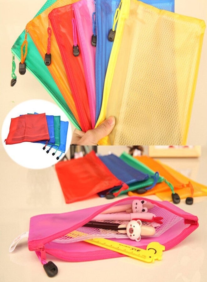 Shop Buzz Pack of 12 PVC Plastic Multi Purpose Pouch Return Gift for All Age Groups (Assorted Colours Size 24 x 12 cm) - Image 2