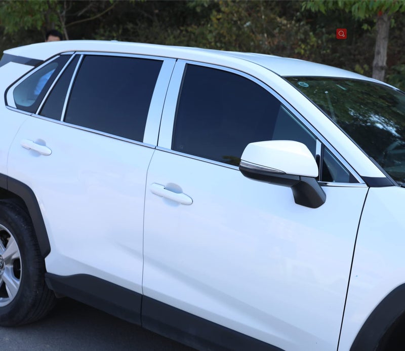 YAKANEY for Toyota RAV4 2025 2024 2023 2022 2021 2020 2019 Window Pillar Post Trims Stainless Steel Cover, 10 PCS Chrome Exterior Sporty Decorative Strip Cover Molding Trims for RAV-4 - Image 5
