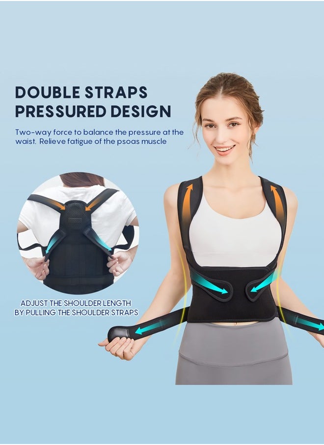 Bukela Adjustable Back Brace Posture Corrector for Men and Women - Lumbar Support and Shoulder Straightener for Upper and Lower Back Pain Relief - Effective Scoliosis,Thoracic Spine Correction and Posture Trainer  - Image 5
