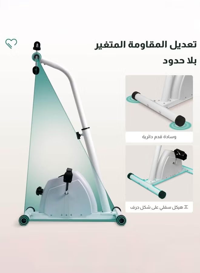 XiuWoo Hand and foot rehabilitation exercises, Adjustable Pedal Exerciser Bicycle Hand Arm Leg Pedaler Indoor Cycling Fitness Equipment with Non-slip Feet Pad for Seniors Elderly Total Body Workout - Image 3