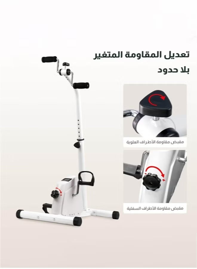 XiuWoo Hand and foot rehabilitation exercises, Adjustable Pedal Exerciser Bicycle Hand Arm Leg Pedaler Indoor Cycling Fitness Equipment with Non-slip Feet Pad for Seniors Elderly Total Body Workout - Image 2