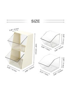 KASTWAVE Coffee Pod Holder with 2 Large Capacity Basket K Cup Storage Container Coffee Accessories for Creamer Suger Plastic Desk Organizer Box Tea Bag Organizer  - Image 4