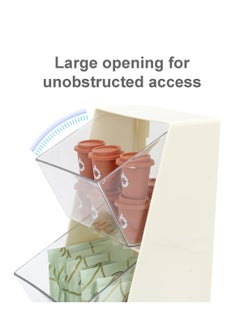 KASTWAVE Coffee Pod Holder with 2 Large Capacity Basket K Cup Storage Container Coffee Accessories for Creamer Suger Plastic Desk Organizer Box Tea Bag Organizer  - Image 2