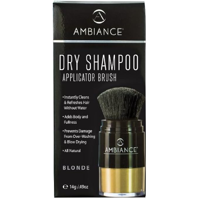 AMBIANCE DRY SHAMPOO3-IN-1 CLEANS, COVERS & CONCEALS. ABSORBS OIL TO REFRESH HAIR, BOOSTING BODY & SHINE. COVERS ROOTS & GRAY BETWEEN COLORINGS. (BRUSH ONLY, BLONDE) - Image 1