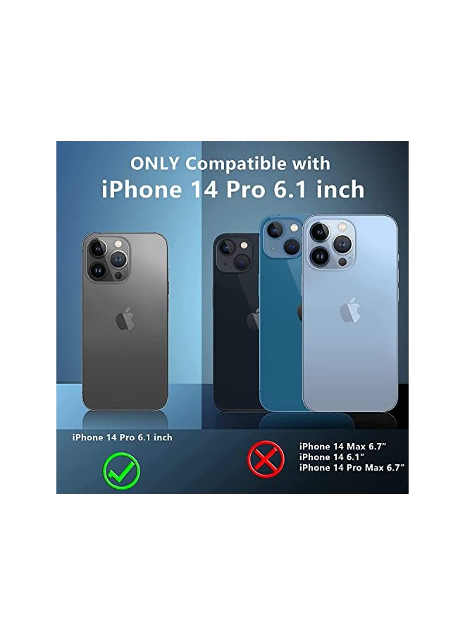 PROMASS Case for iPhone 14 Pro Soft Silicon Shockproof Luxury Gold Lining Case Rotatable Magnetic Ring Grip Holder Car Mount Kickstand Cover Compatible for iPhone 14 Pro (Black) - Image 3