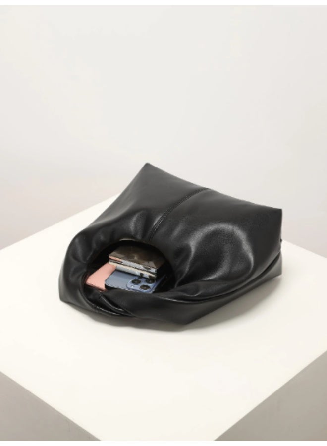 arab A modern, minimalist women's handbag designed for elegance and practicality. Features a stylish ruched strap and spacious interior to carry all your daily essentials. Crafted from high-quality materials, perfect for office, work, or daily outings.  Dimensions: 30 cm (Length) × 11 cm (Width) × 15 cm (Height)  Style: Minimalist Hobo Bag with Top Handle  Comfortable, adjustable strap  Solid color design  Functional and chic - Image 3