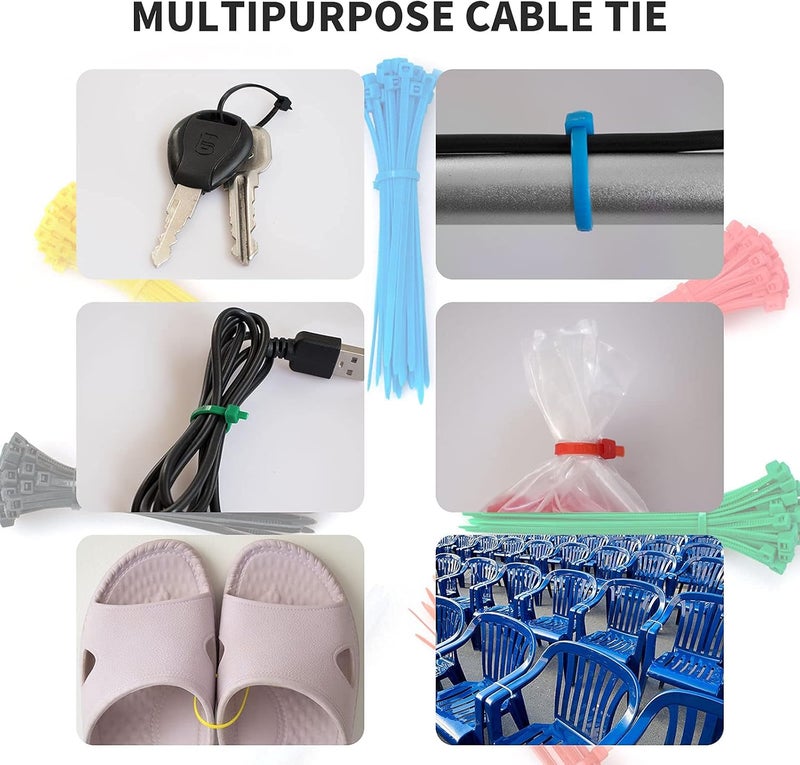 OSXCAUES Small Zip Ties,White Zip Ties 4 Inch 100 Pack, Nylon Cable Ties Self Locking Tie Straps, Heavy Duty clear zip ties, Tiny Cable Ties for Indoor and Outdoor by (4" White) - Image 5