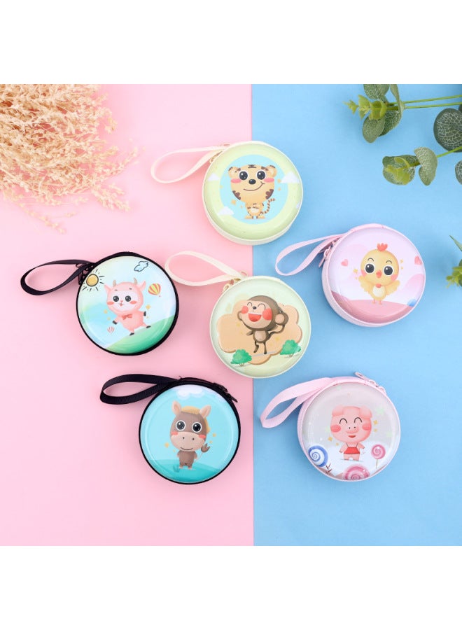 Dragon Boat Festival Children's Gift Cute Spaceman Mini Wallet Creative Cartoon Coin Purse Pendant Kindergarten Gift-Color:Round Spaceman Bag - Image 3