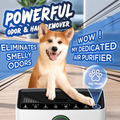 Mooka Air Purifiers for Home Large Room up to 2200sq.ft, MOOKA Air purifier for Home Pets with Washable Filter, PM 2.5 Display Air Quality Sensor Air Cleaner for Bedroom, Dorm room, Pets, Office, PR1 - Image 2