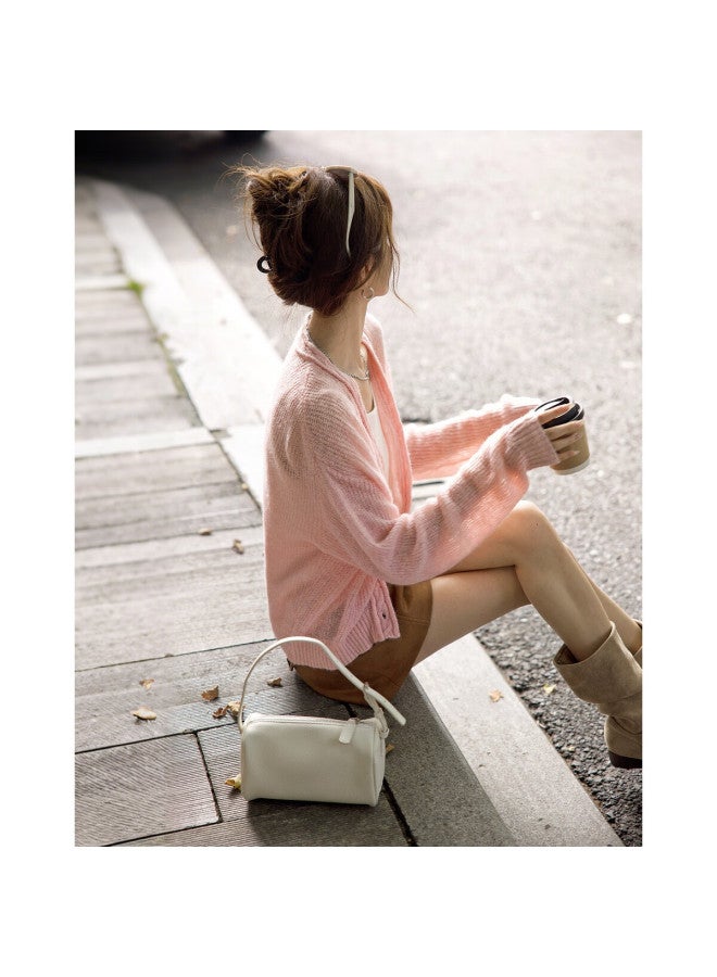 Mt Mint Donut Autumn Soft Style V-neck Cardigan Sweater With Wool Blend For Women - Image 2