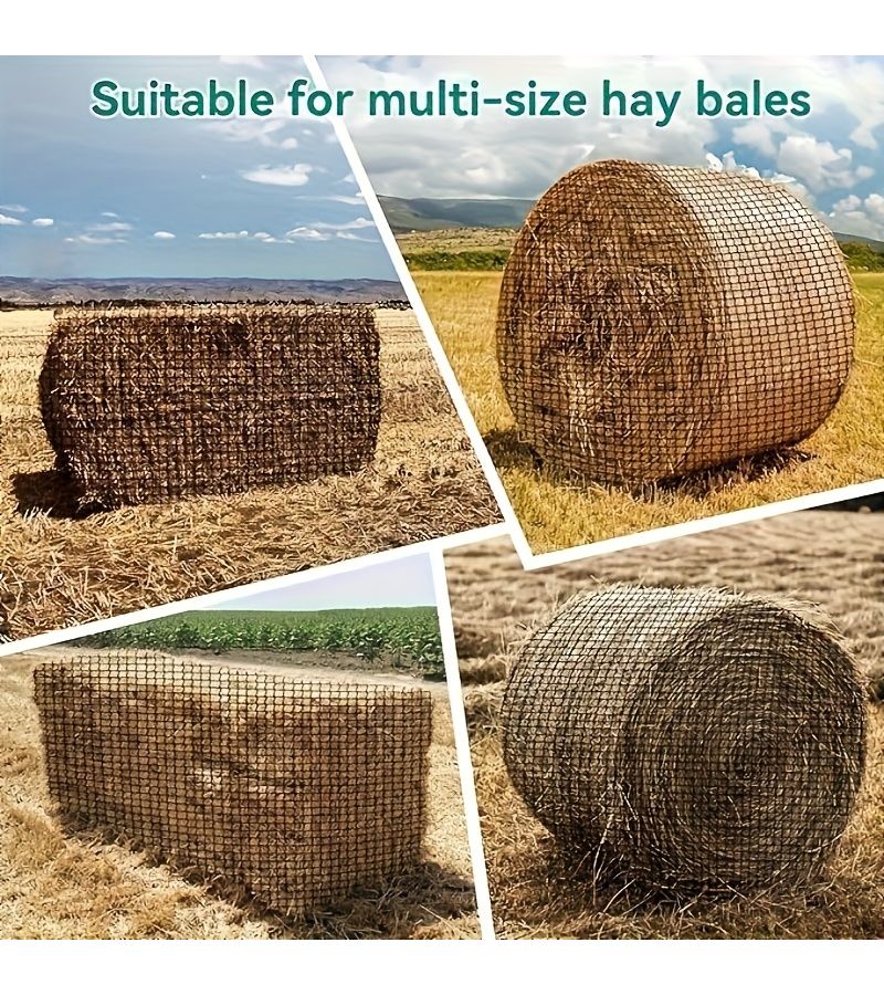 48 inch x 48 inch Black Knotless Design 3D Square Slow Feeder Net Durable Nylon for Horses Sheep Cattle Reduces Waste Promotes Natural Grazing Essential Farm Tool - Image 4