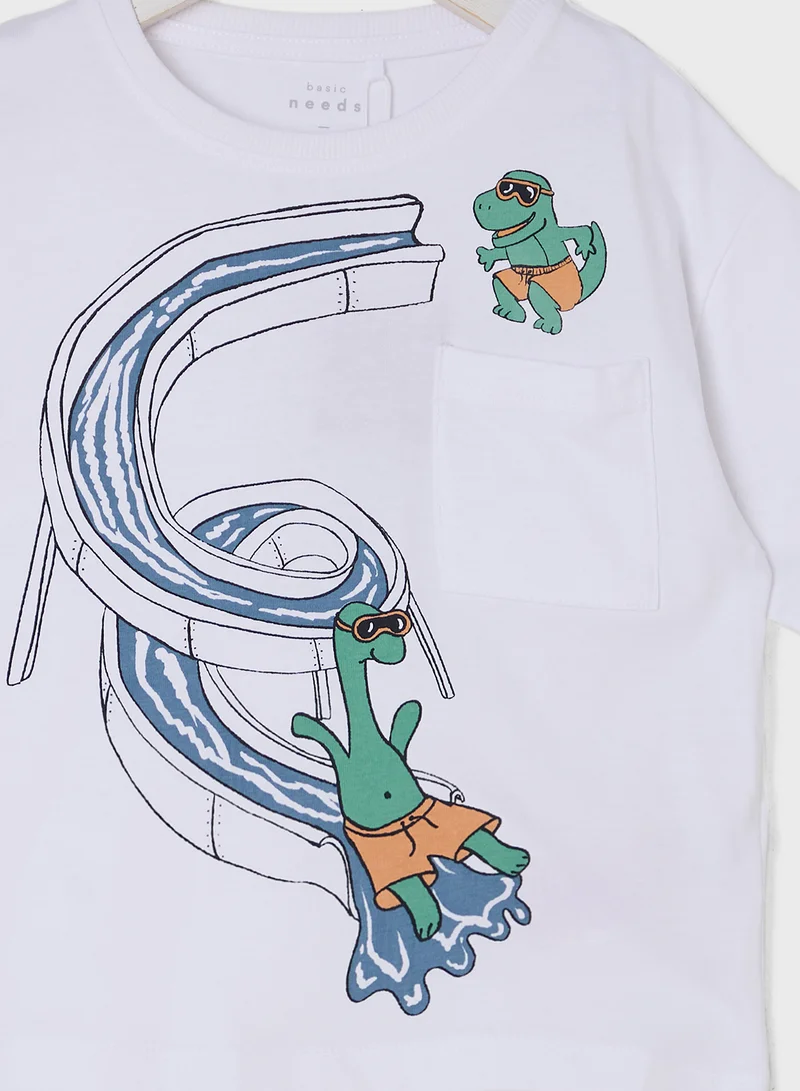 نيم ات Kids Graphic Crew Neck T-Shirt