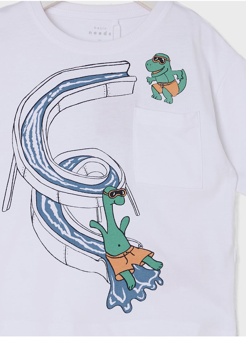 نيم ات - Kids Graphic Crew Neck T-Shirt - Image 1