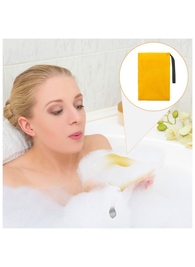 Feelorna Soap Saver Bag Soap Bag Soft For Shower Exfoliating Mesh Soap Saver Pouch Bag For Facial Body Cleansing Foaming (4.7''X7.8'' Grey Black Pink Yellow Orange Blue)  - Image 5