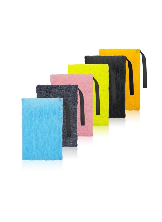 Feelorna Soap Saver Bag Soap Bag Soft For Shower Exfoliating Mesh Soap Saver Pouch Bag For Facial Body Cleansing Foaming (4.7''X7.8'' Grey Black Pink Yellow Orange Blue)  - Image 1