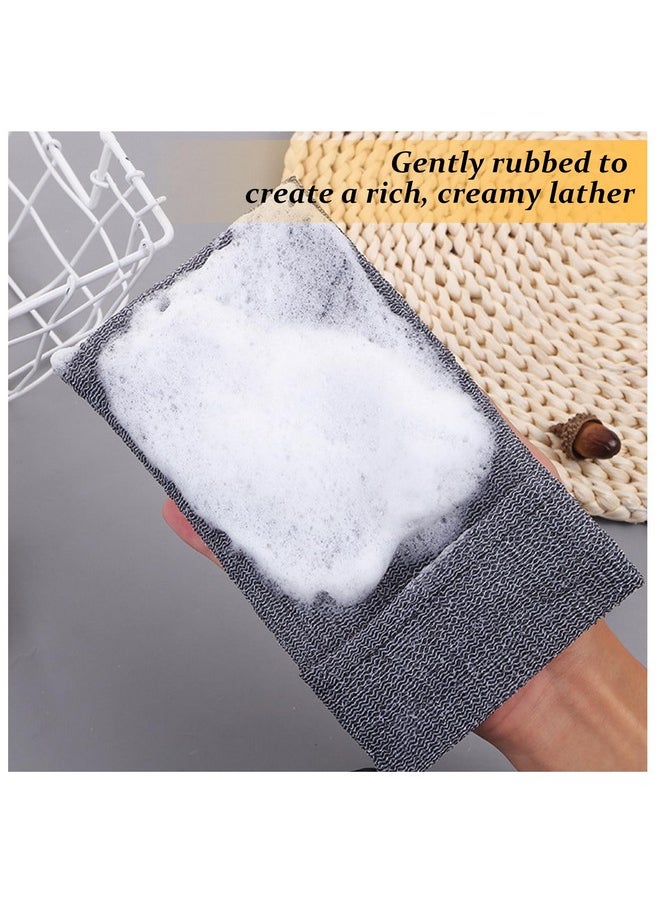 Feelorna Soap Saver Bag Soap Bag Soft For Shower Exfoliating Mesh Soap Saver Pouch Bag For Facial Body Cleansing Foaming (4.7''X7.8'' Grey Black Pink Yellow Orange Blue)  - Image 4