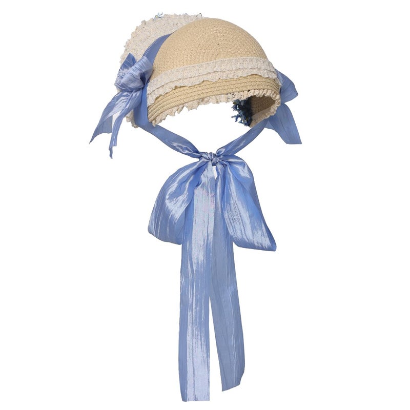 COSDREAMER Victorian Hat Girls Women Tea Party Sun Hat Straw Hats Small Hat(U) - Image 3