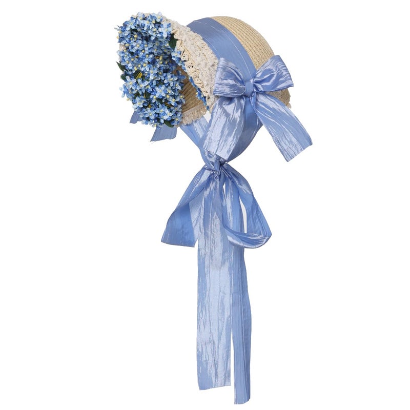 COSDREAMER Victorian Hat Girls Women Tea Party Sun Hat Straw Hats Small Hat(U) - Image 1