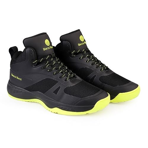 Bacca Bucci Mens Slamdunk Basketball All Court High Top Shoes Basketball Shoes/Sneaker with Adaptive Cushioning & Breathable Upper -Black, 8 UK - Image 5