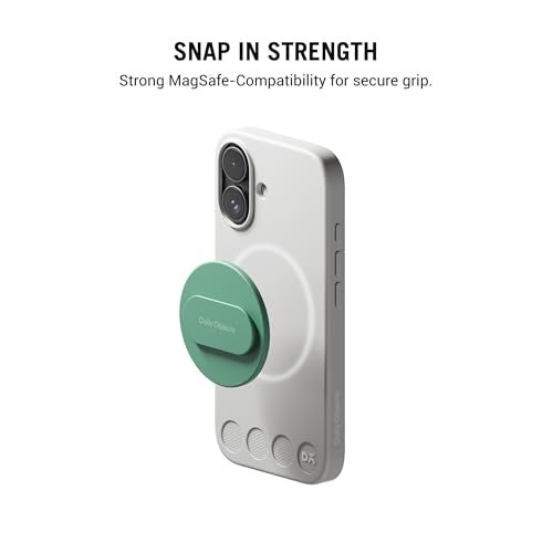 DailyObjects Case Holder Phone Grip Compatible with iPhone & MagSafe Phones/Cases – Anti-Drop Grip, One-Handed Use, Phone Stand - Green - Image 2